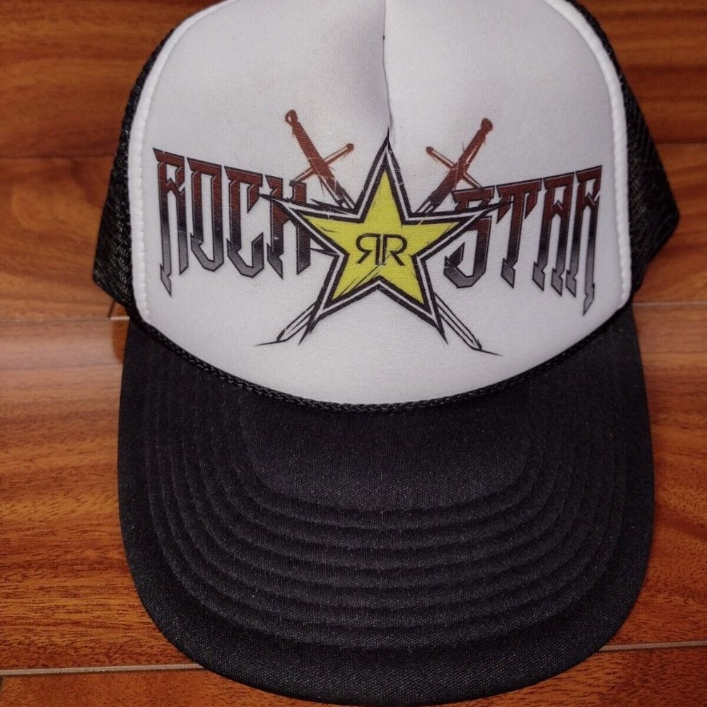 Y2K Rock Star Energy Drink Promo Mesh Snapback Cap